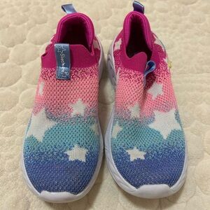 Skechers Kids Starry Slip-On Sneakers - Pink and Blue